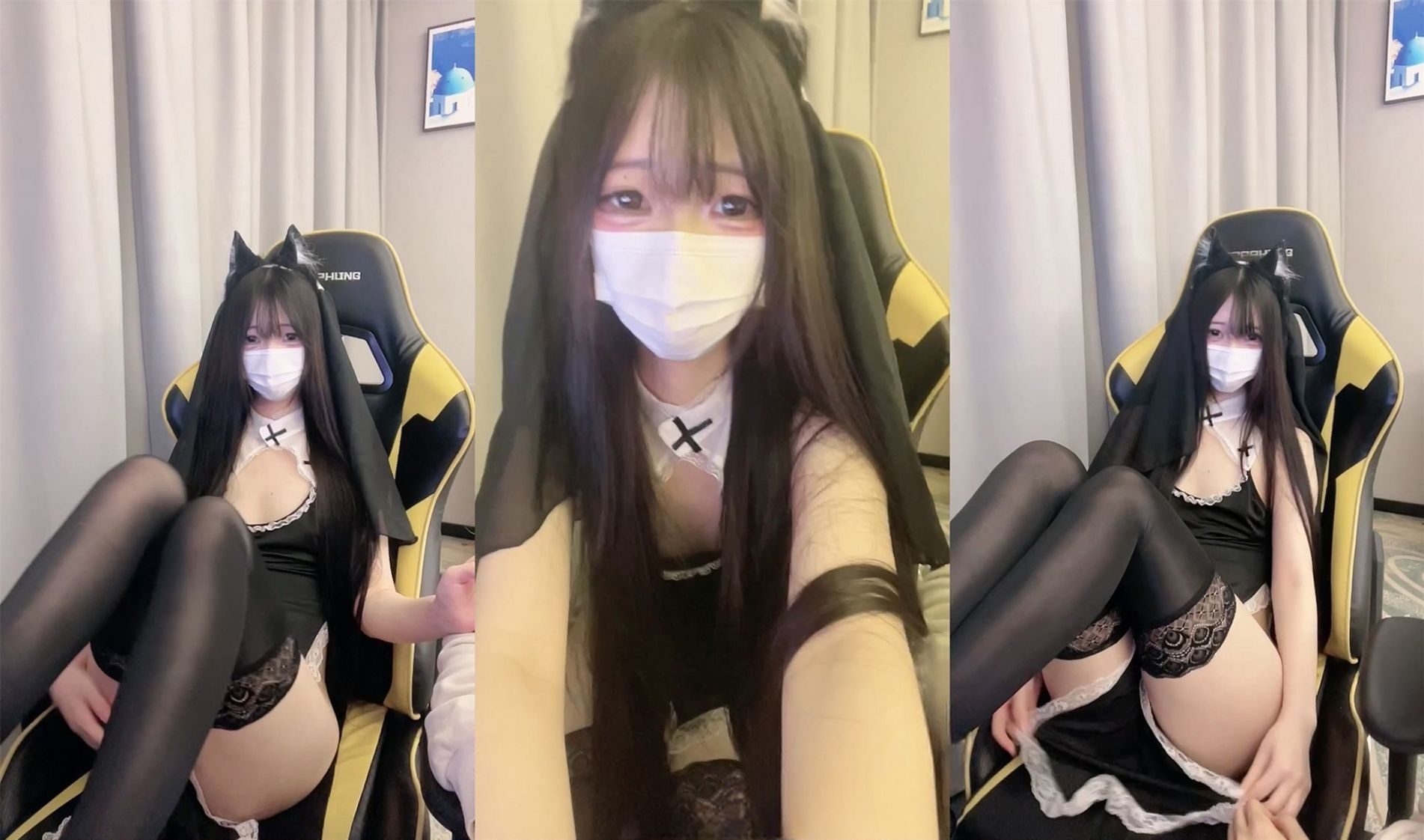超美COS萝莉美少女 宅宅/宅ovo 性感黑丝自慰啪啪 [7v+5.74G]